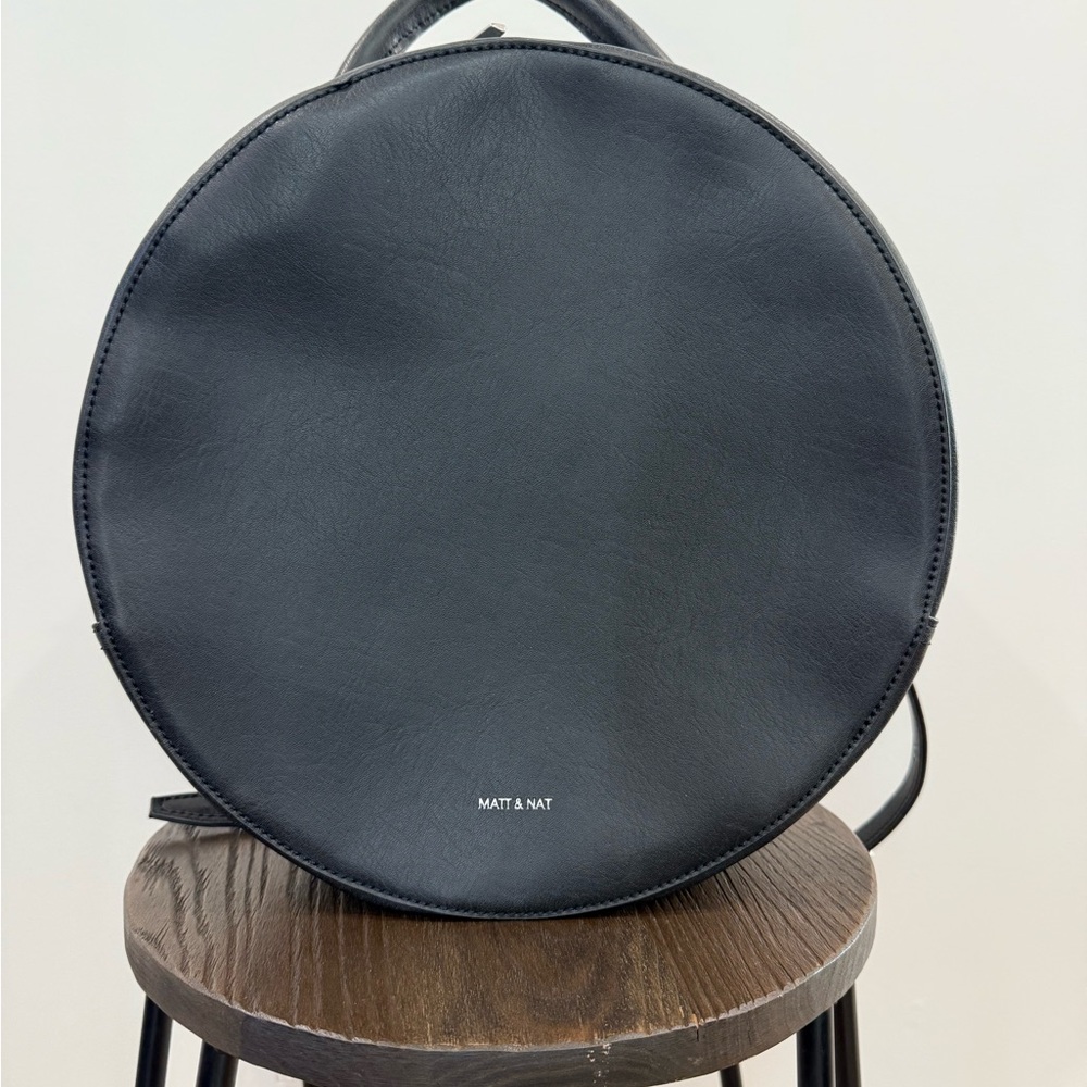 Matt & Nat Charcoal Round Backpack